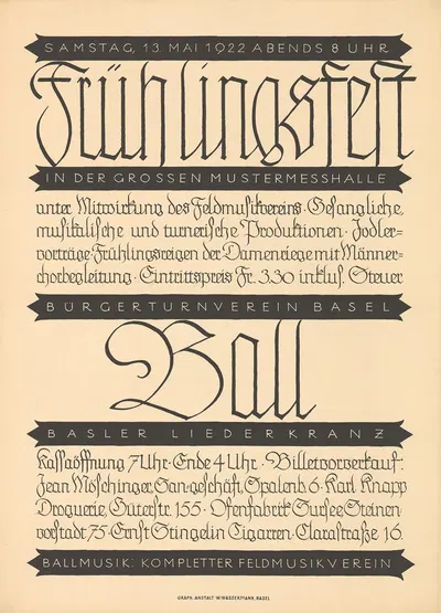 Frühlingsfest – Ball by Robert Stöcklin, 1922 — digital art print download