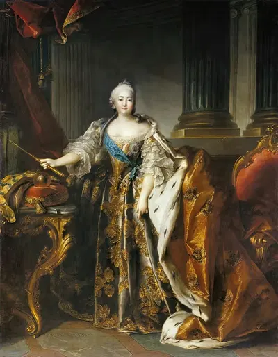 Елизавета Петровна by Луи Токке, 1756 — digital art print download