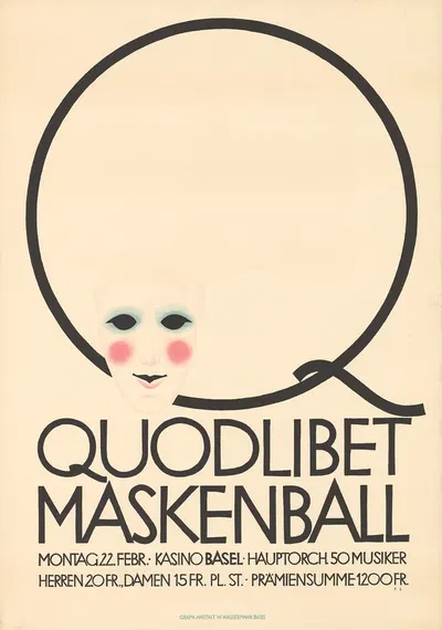 Quodlibet Masekenball by Robert Stöcklin, 1926 — digital art print download