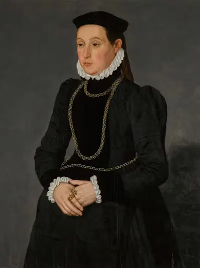 Portrait of a lady, possibly Margaretha Mertha, wife of Hendrik Pilgram by Nicolas Neufchâtel — digital art print download