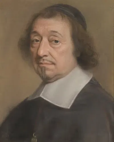 Portrait of Monseigneur Louis Doni d'Attichy, Bishop of Riez and later of Autun by Robert Nanteuil, 1663 — digital art…