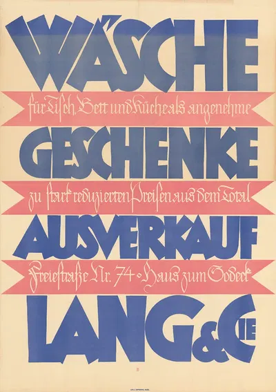 Wäsche – Geschenke – Ausverkauf – Lang & Cie by Robert Stöcklin — digital art print download