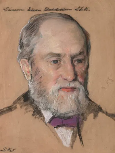 Симон Эбен Болдуин B.A. 1861, профессор права 1872-1912, губернатор Коннектикута by Уильям Сержант Кендалл — digital art…