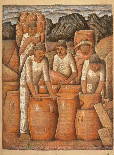 Гончары by Альфредо Рамос Мартинес — digital art print download