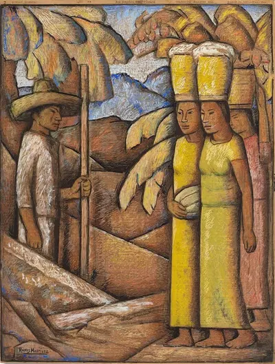 Vendedoras de tamales by Alfredo Ramos Martínez — digital art print download