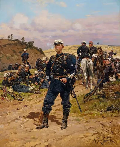 Сержант-майор пехотного охотника by Альфонс Мари де Нёвиль, 1882 — digital art print download