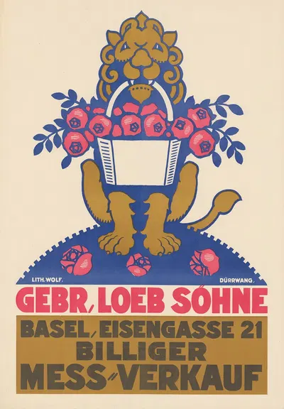 Gebr. Loeb Söhne – Basel Eisengasse 21 – Billiger Mess-Verkauf by Rudolf Dürrwang — digital art print download