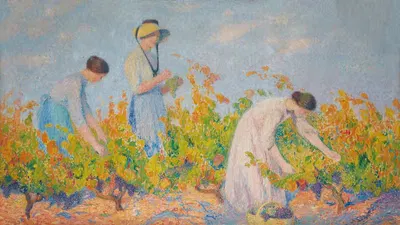 Женщины, собирающие виноград by Анри Мартен, 1920 — digital art print download