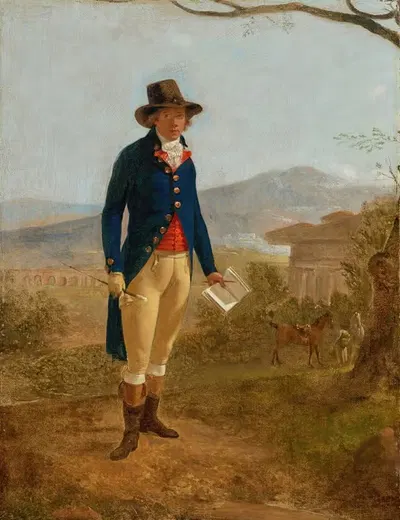 Portrait of a gentleman in a landscape by Jacques Sablet — digital art print download