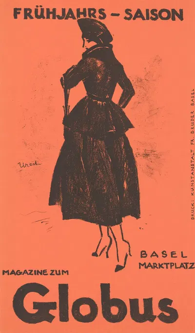 Frühjahrs-Saison – Magazine zum Globus – Marktplatz Basel by Rudolf Urech, 1920 — digital art print download