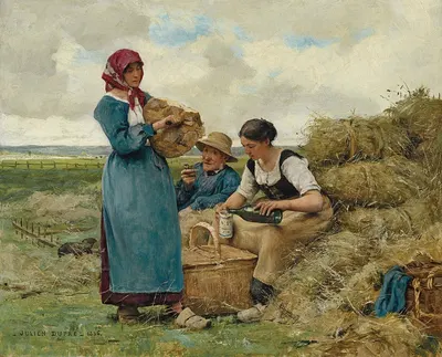 Час обеда by Жюльен Дюпре, 1886 — digital art print download