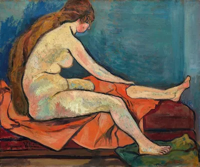 Обнаженная, сидящая в профиль by Сюзанна Валадон, 1917 — digital art print download