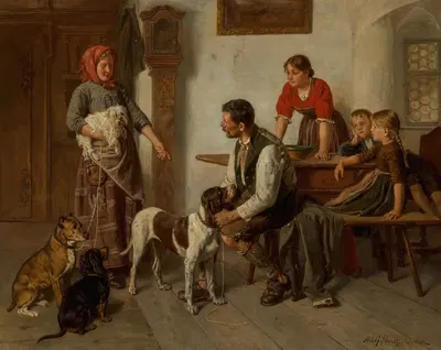 Продавец собак by Адольф Эберле — digital art print download