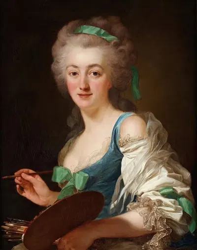Художник Анн Валле-Костер by Александр Рослин, 1783 — digital art print download
