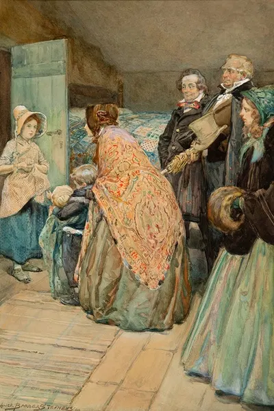 Иллюстрация интерьера "Унылый дом by Элис Барбер Стивенс, 1900 — digital art print download