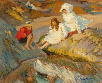 Маленькая парусная лодка by Августус Купман, 1904 — digital art print download