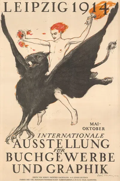 Leipzig 1914 – Internationale Ausstellung für Buchgewerbe und Graphik by Walter Tiemann, 1914 — digital art print download