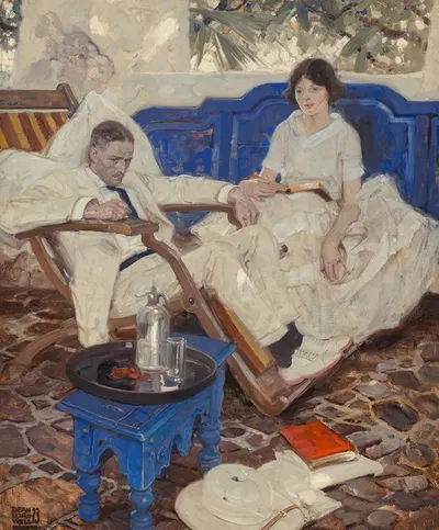 'Gad,' said Heseltine to Peril, 'If the doctor can only keep me going long enough,' by Dean Cornwell, 1923 — digital art…