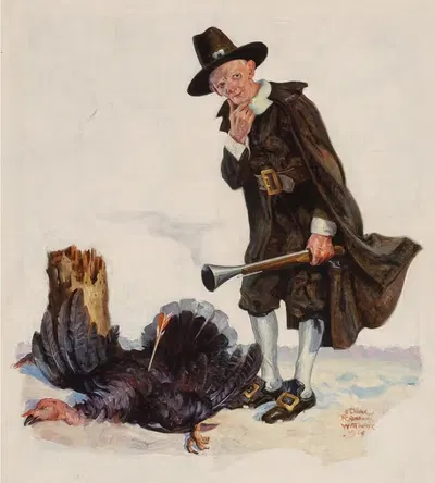 День благодарения by Эдгар Ф. Виттмак, 1924 — digital art print download