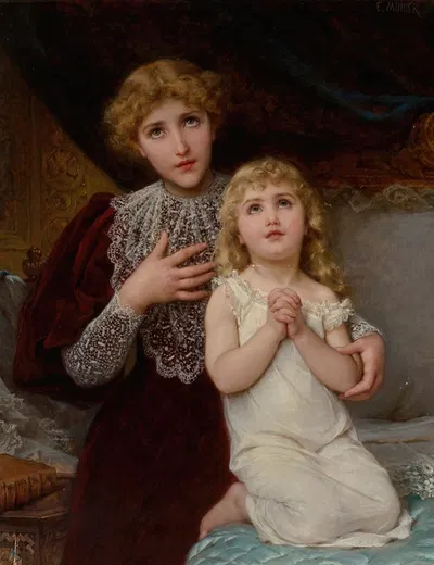 Evening prayer by Émile Munier — digital art print download
