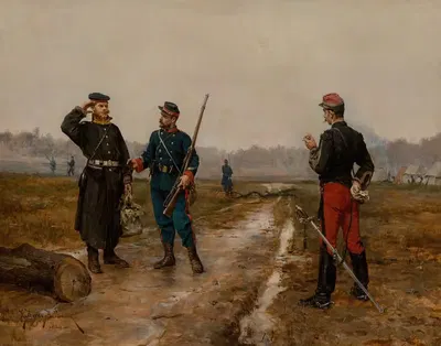 Прямо через линии by Этьен-Проспер Берн-Белькур, 1888 — digital art print download