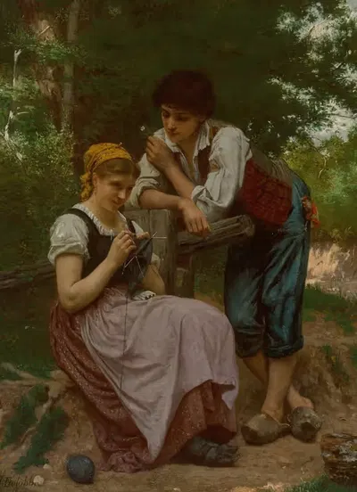 Скромная дева by Франсуа Альфред Делоббе, 1870 — digital art print download