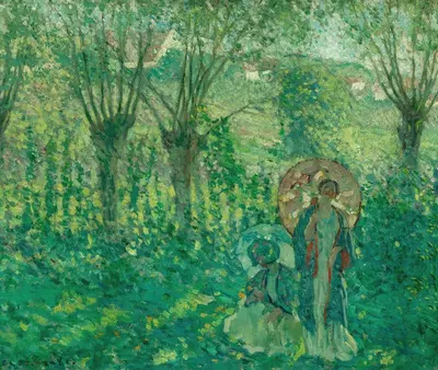 На прогулке by Фредерик Карл Фризеке, 1908 — digital art print download