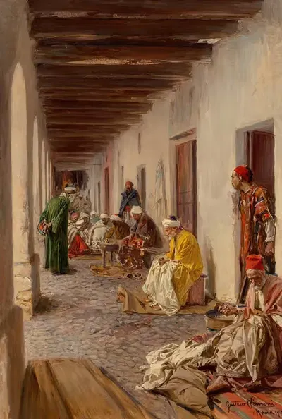 A street in Biskra, Algeria by Gustavo Simoni, 1908 — digital art print download