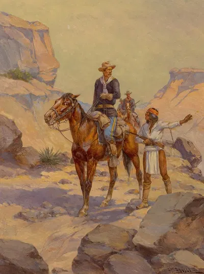 Patrolling the Rio Grande by Herman Wendelborg Hansen — digital art print download