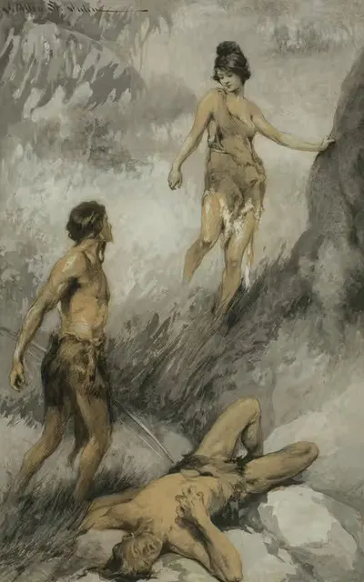 В центре Земли by Джеймс Аллен Сент-Джон, 1922 — digital art print download