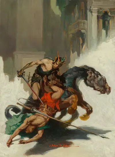 Шахматные фигуры Марса by Джеймс Аллен Сент-Джон, 1922 — digital art print download