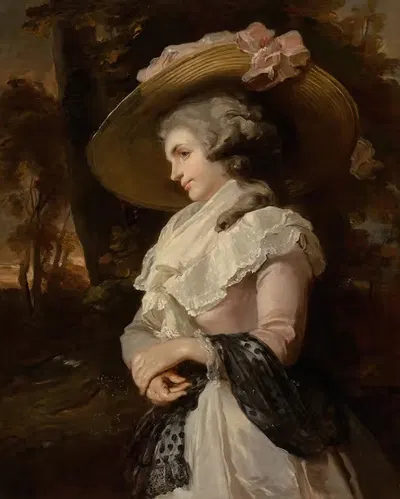 Portrait of a young lady in pink by John Raphael Smith — digital art print download