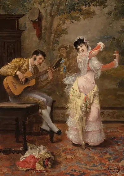 The Spanish dancer by Jules James Rougeron, 1876 — digital art print download