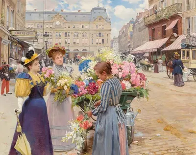 Париж – Улица Гавра by Луи Мари Де Шривер, 1893 — digital art print download