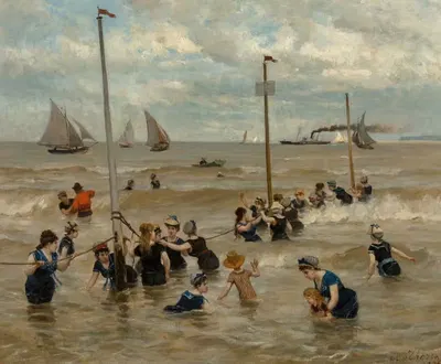 Купание у моря by Отто фон Торен, 1876 — digital art print download