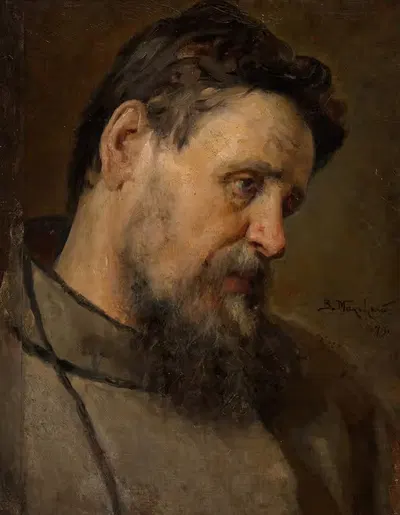 Портрет революционера Александра Соловьева by Владимир Егорович Маковский, 1879 — digital art print download