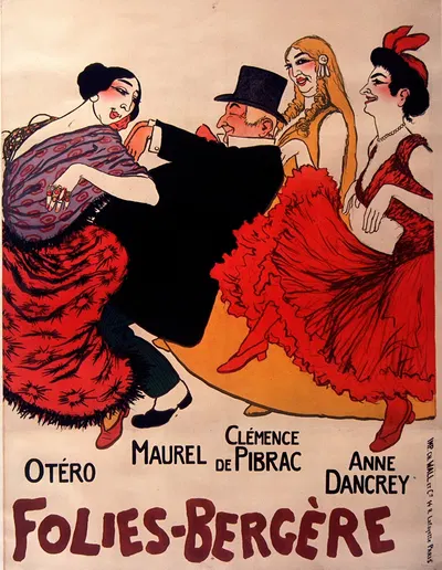 La Revue des Folies-Bergère by Adrien Barrère, 1902 — digital art print download