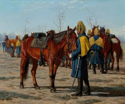 Кавалерия США готовится к выезду by Уильям Томас Трего, 1883 — digital art print download