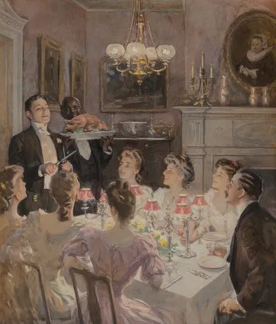 С Рождеством by Уильям Томас Смедли, 1907 — digital art print download