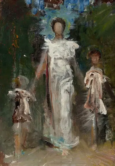 Предварительное исследование для 'Девы' by Аббот Хандерсон Тейер — digital art print download