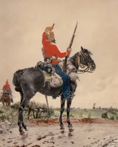 Всадник на страже by Артур-Алфред Брунель де Нёвиль, 1877 — digital art print download