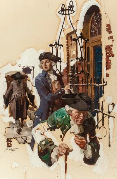 The Callers by Dean Cornwell, 1925 — digital art print download