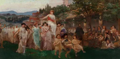 Римская свадебная процессия by Эдвин Хоуланд Блашфилд — digital art print download