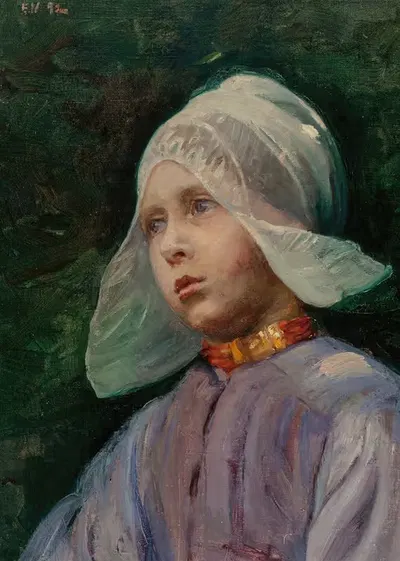 Голова из Волендама, девочка by Элизабета Нурс, 1892 — digital art print download