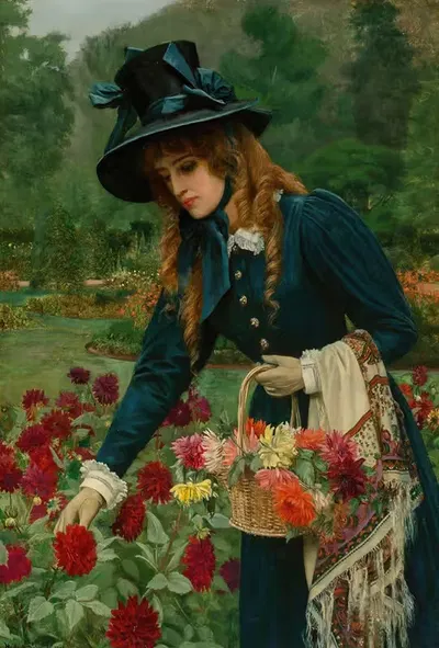 Цветочная девушка by Герберт Гюстав Шмальц, 1900 — digital art print download