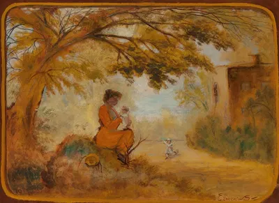 Mother and Children by Louis Michel Eilshemius, 1917 — digital art print download