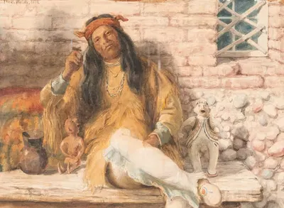 Послеобеденный отдых by Таддеус Уэлч, 1889 — digital art print download