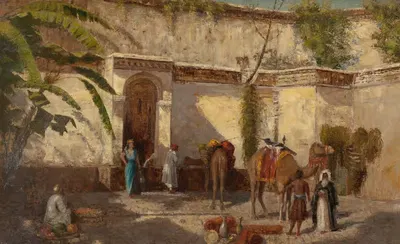 Арабская уличная сцена by Уильям Бердсалл Гиффорд, 1901 — digital art print download