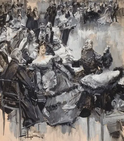 Венский бал посольства by Альберт Бек Вензелл, 1893 — digital art print download