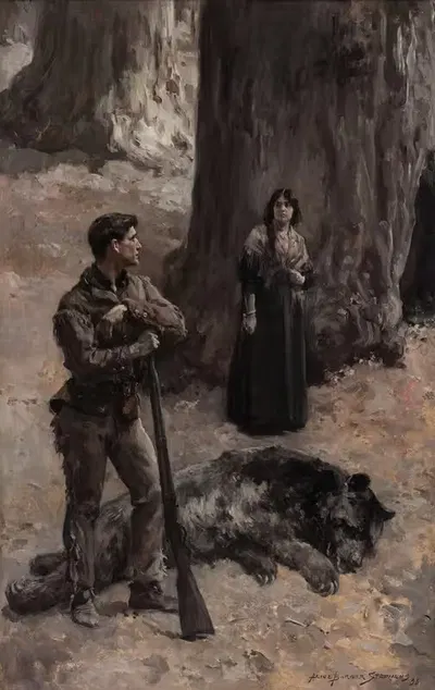 Медвежий охотник by Элис Барбер Стивенс, 1896 — digital art print download